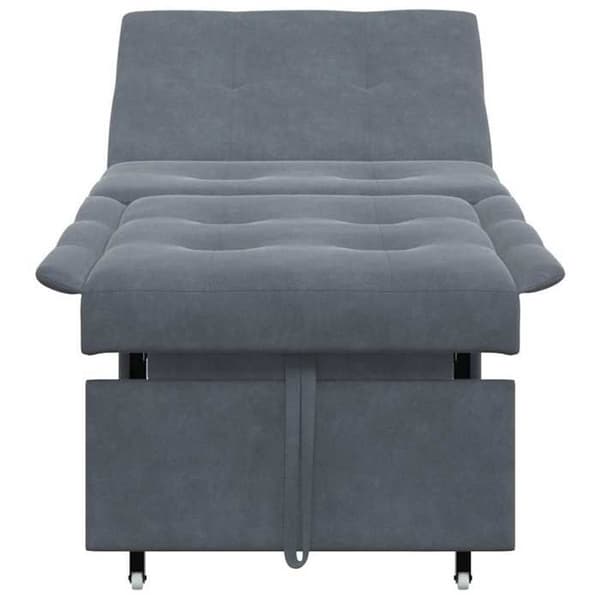 Mörkgrå bäddsoffa 67 x 194 x 38 cm Sammet