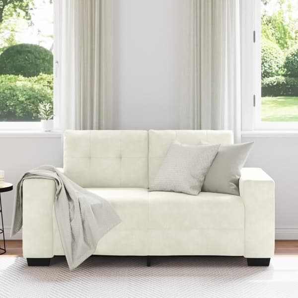 Kökssoffa Loveseat Crème 120 cm i Sammet