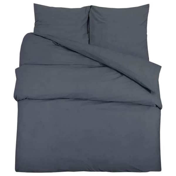 vidaXL Påslakanset Antracit 135x200 cm Microfiber135942