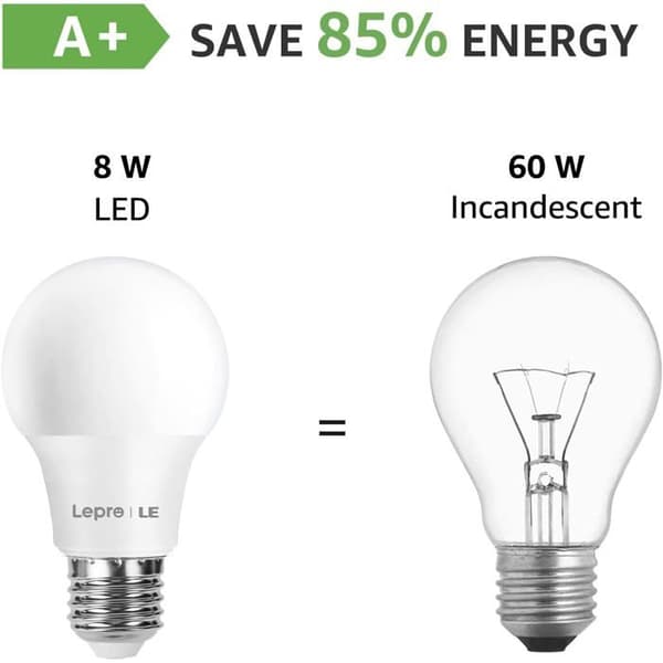 LED-lampor Lepro 12-pack E27 8W Varmvit 2700K Ej dimbar