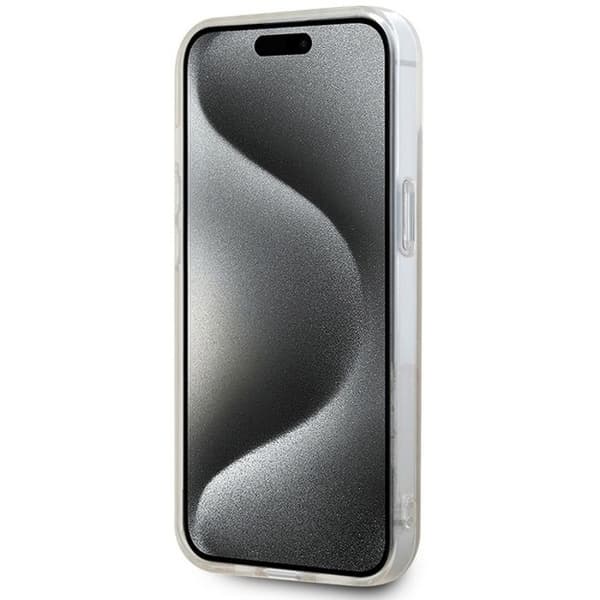 Coque iPhone 15 Plus - DKNY - IML Mono & Stripe - Rosa - Optimal skydd - Elegant