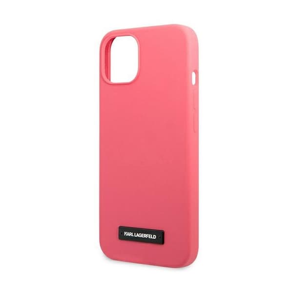 Fuchsia silikonfodral för iPhone 13 mini från Karl Lagerfeld