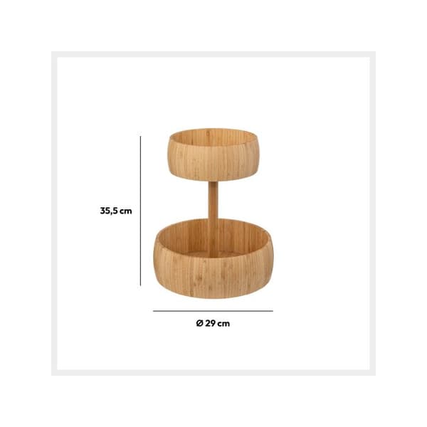 Fruktkorg 2 nivåer bambu - 5 five simply smart