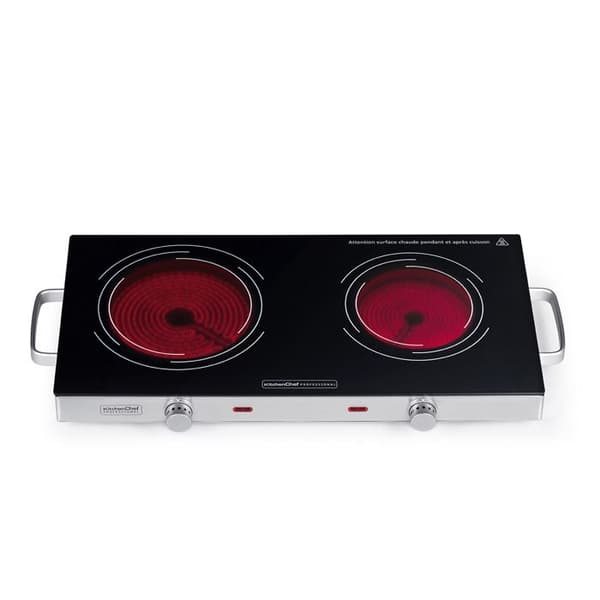 Kökskock Réchaud vitroceramique 2 brännare 2800w - KCPPV2800