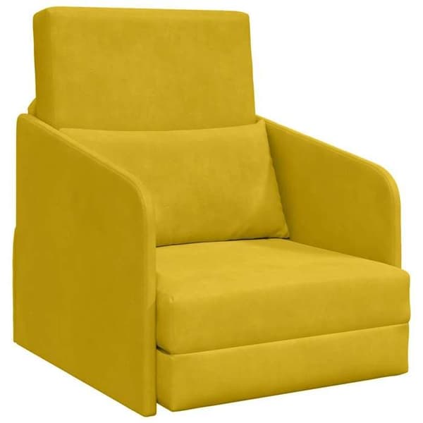 vidaXL Sängsoffa Gul 65 x 80 x 83 cm Sammet 4106653