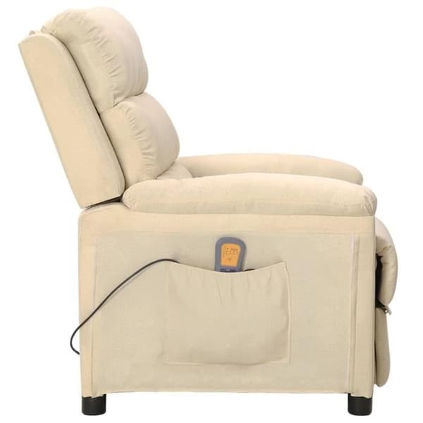vidaXL Liggande massagestol Krämtyg