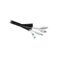 MicroConnect - Kabellinda med kardborrefäste - svart