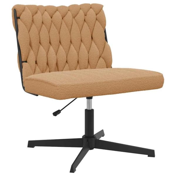 Beige kontorsstol med bouclétyg som ull