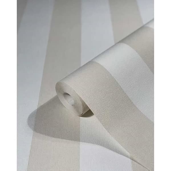 Topchic Tapet Ränder Beige och vit