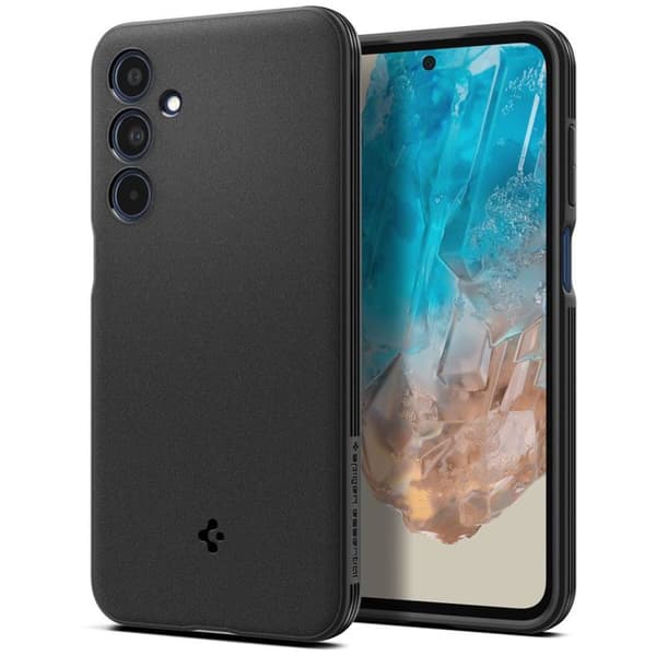 Spigen - Essential Sand Blast - Samsung Galaxy M35 - Matt Svart