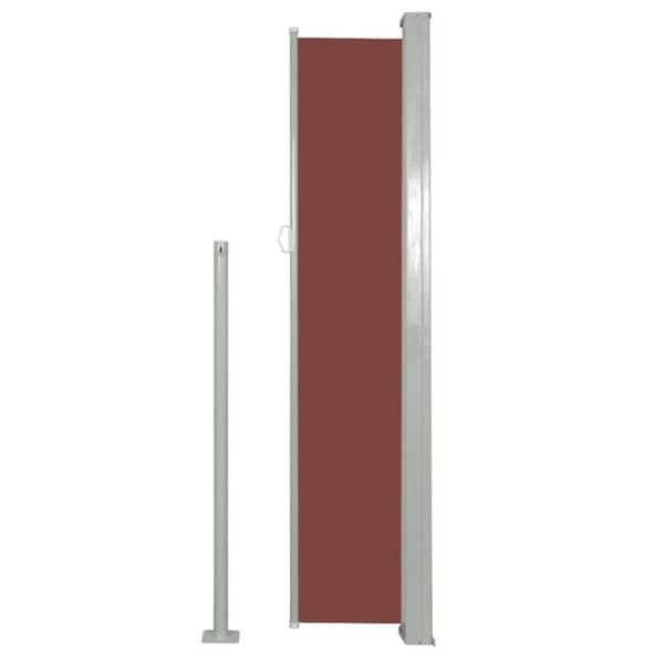 Infällbar sidomarkis - vidaXL - 160 x 300 cm - Brun - Polyester - Stål