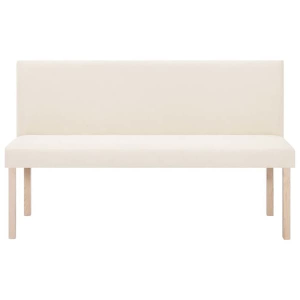 vidaXL Bänk 139,5 cm Crème Polyester 281337