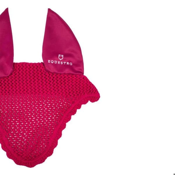 Flughuva för häst i bomull med elastiska öron Equestro - Rosa - TU
