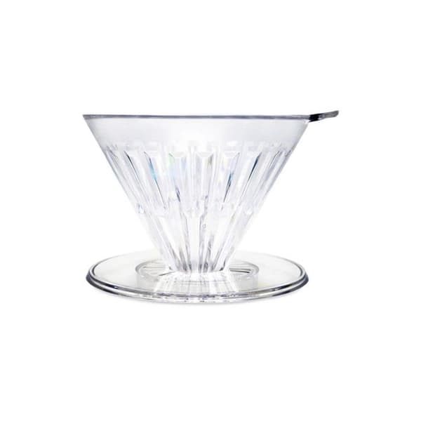 Dripper med ett TIMEMORE Crystal Eye 01 PC-stöd