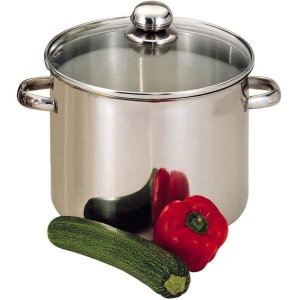 BAUMALU Traiteur i rostfritt stål + glaslock - 30 cm