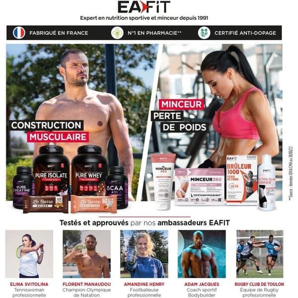 WHEY PROTEIN EAFIT 2,2 kg Choklad/Nöt - 30g Vassleprotein