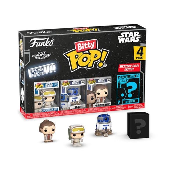 Pack 4 Funko Bitty Pop Star Wars S2 Luke Figurer