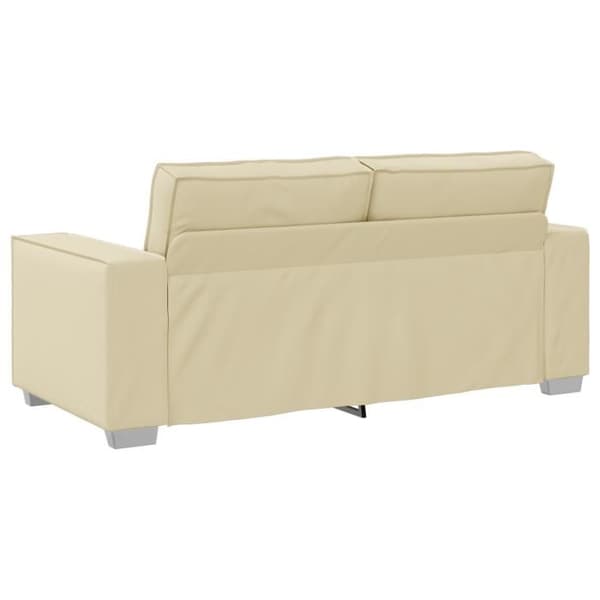 Soffa loveseat crème 140 cm i konstläder