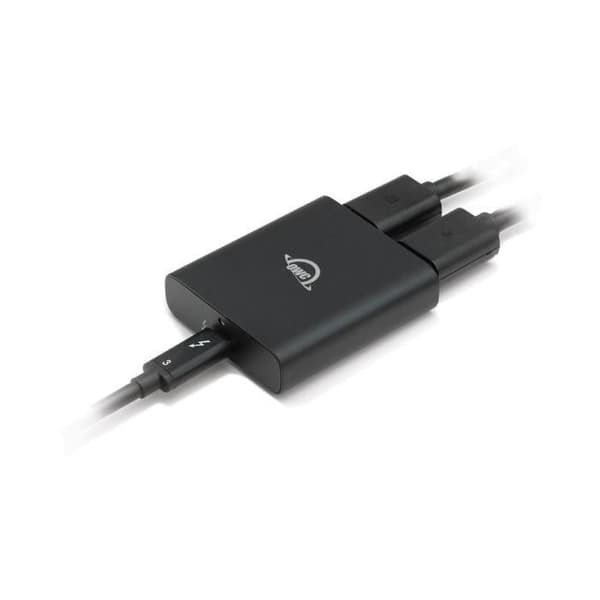 Videoadapter - OWC - Thunderbolt 3 till Dual DisplayPort 1.4 - 8K - Dubbelvisning - Svart