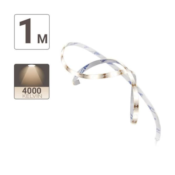 LED-ljusremsor - XANLITE - 1 meter - Neutralvitt - Batteri - Inomhus