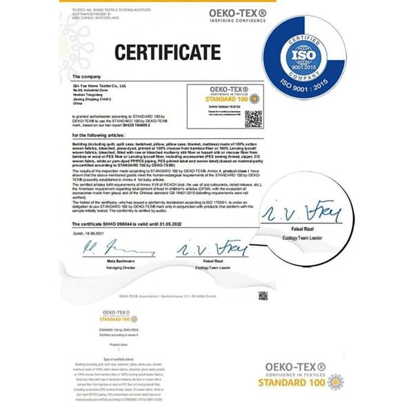 Sovsäck - RUIPTSKE - 22 Mommes - 65x65cm - Vit - Certifierad Oeko-TEX®