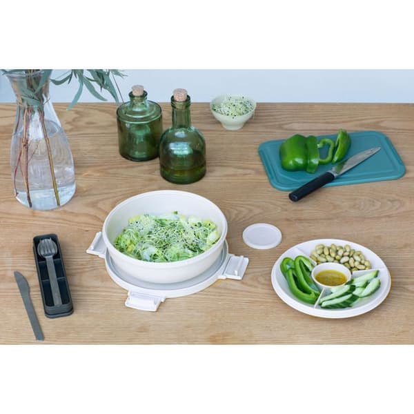 MAKE&TAKE LUNCH BOX FÖR SALAT 1,3 L - LJUST GRÅ