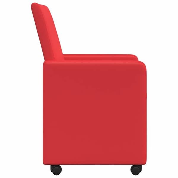 Fauteuil Vidaxl matstolar med hjul 2 st Röd