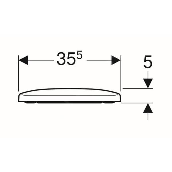 Toalettsits - GEBERIT - SELNOVA SQUARE - Duroplast - Vit - Universal