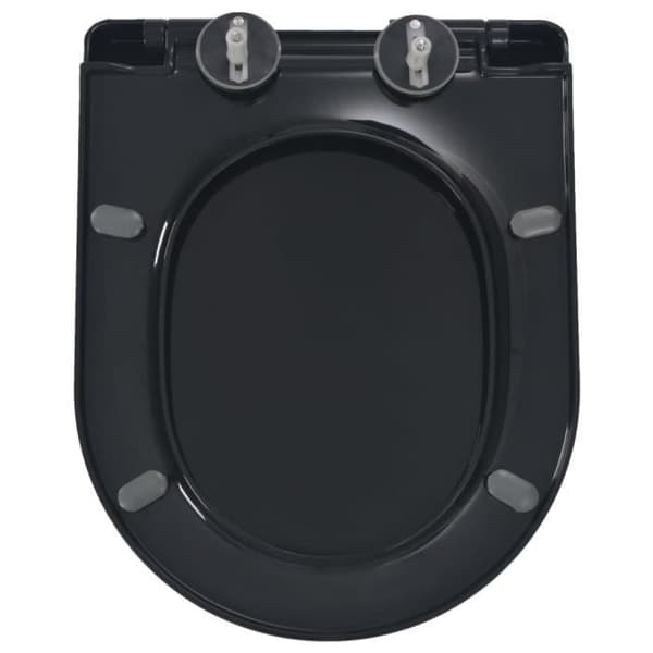 vidaXL Soft Close Toalettsits Quick Release Svart