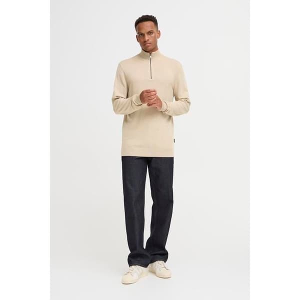 Rullad halv-zip Blend tröja