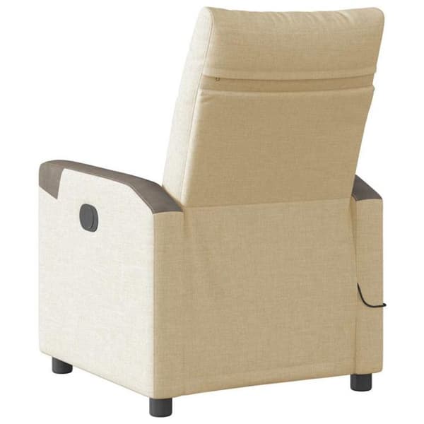 Massagestol - Lutbar - Kräm och grå - 6 massagepunkter - Nutida design