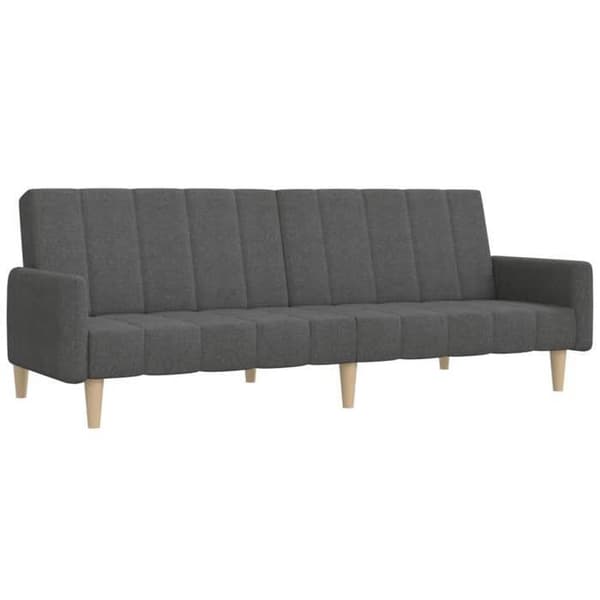 vidaXL 2-sits bäddsoffa mörkgrå tyg 375759