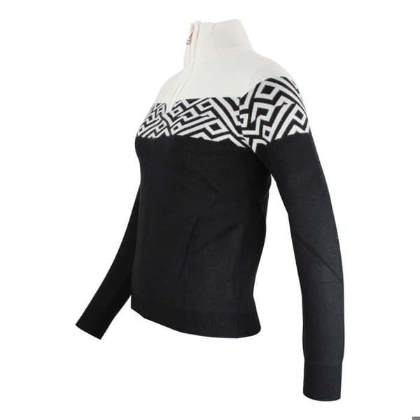 Pull col roulé 1/2 zip dam Peak Mountain - svart