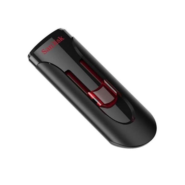 USB-minne - SanDisk - Cruzer Glide CZ600 - 256Go - USB 3.0 - Typ A - Svart/Röd