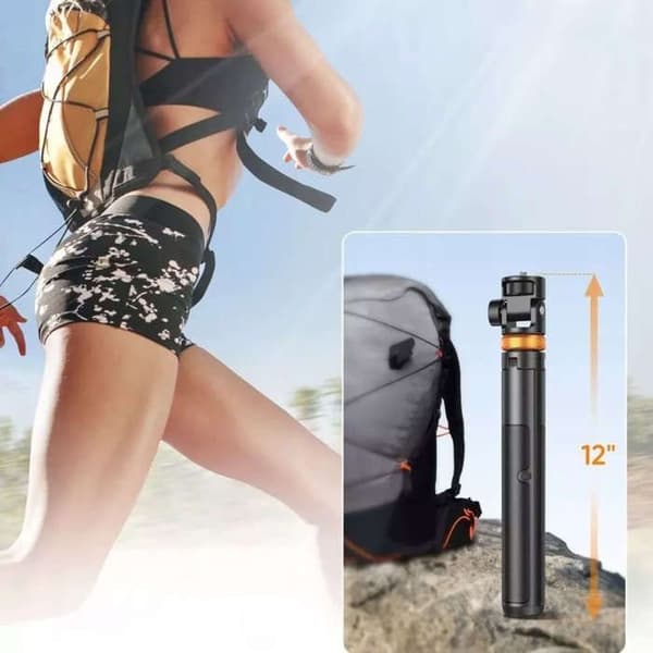 Selfie-stativ - Bluetooth - 148 cm - Kompatibel med iOS/Android - Fjärrkontroll ingår - Vit