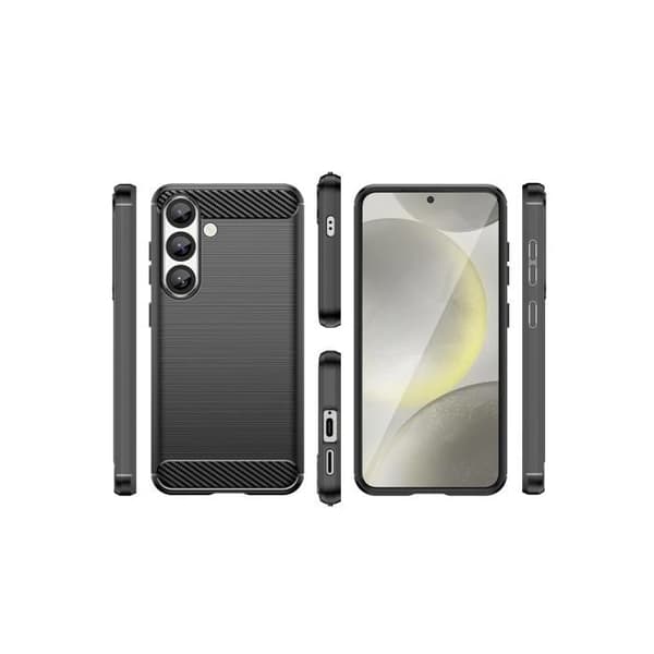 Skyddsskal - HURTEL - iPhone 16e - Kolfiber - Halkfri - Svart