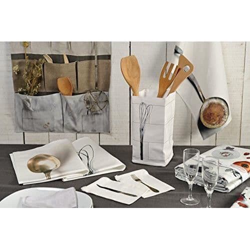 Daycollection Bestick Förvaringslåda Bomull Grå 12 x 12 x 25 cm - COUVBOHA29