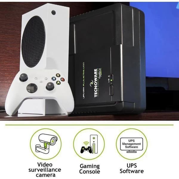 Ondulator - Tecnoware - UPS ERA PLUS ACTIVE 1200 - 1200VA - Skydd för PC, Mac, Spelkonsol - AVR Plus