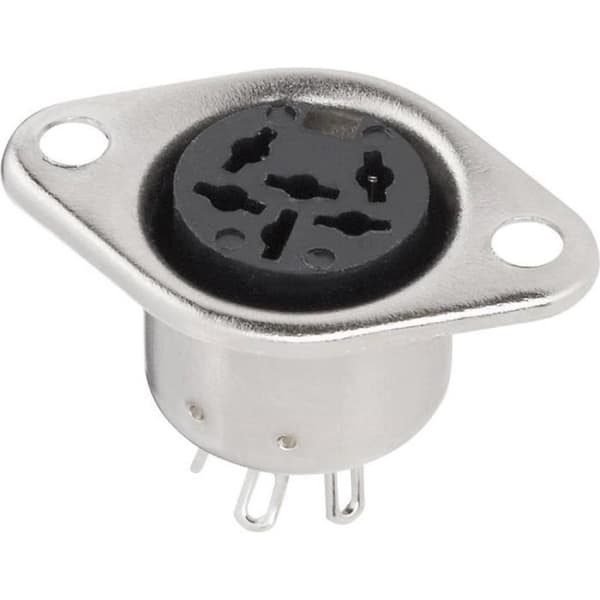 Embase DIN - BKL Elektronik - 0208093 - Hon - Silver - 5 poler - 4 A