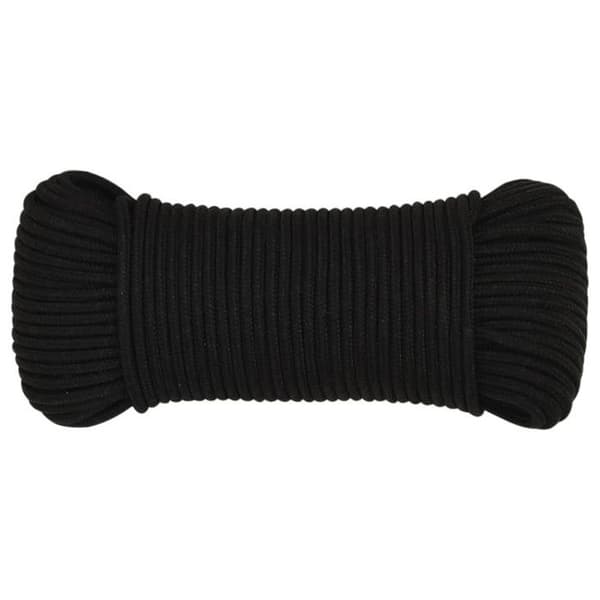 152802 vidaXL Arbetsrep Svart 4 mm 25 m Polyester
