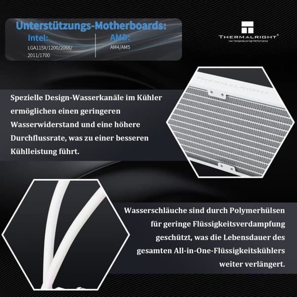 Thermalright FW360 Vit ARGB CPU Vattent kylning