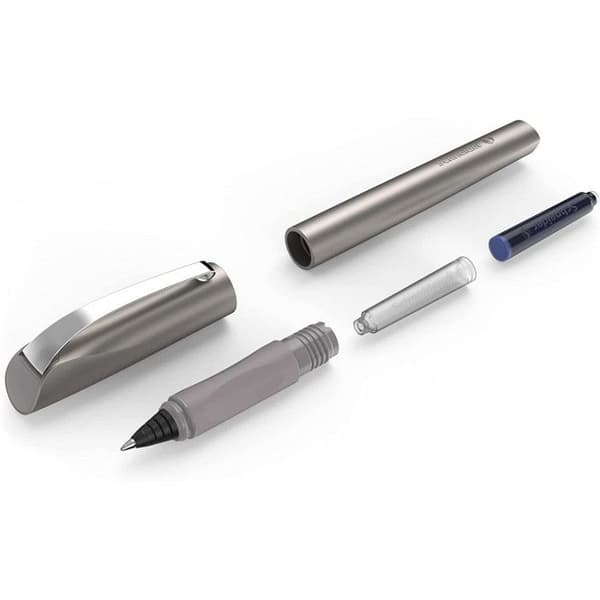 Rollerball-penna - Påfyllningsbar - Medium spets - Glänsande silver - Ceod Shiny - Schneider