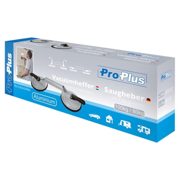 Sugkopp i aluminium med 2 huvuden