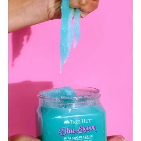 Kroppsskrubb med socker 510 g - Tree Hut - Blue Lagoon - Sheasmör