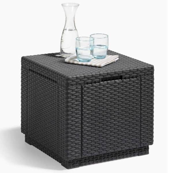 Keter Graphite Cube Storage Ottoman 213816 422801