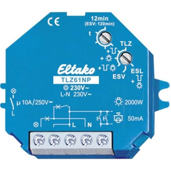 Infälld trapptimer 230 V / AC Eltako 61100102 | ELEKTRISK PANELKOMPONENT - MODUL