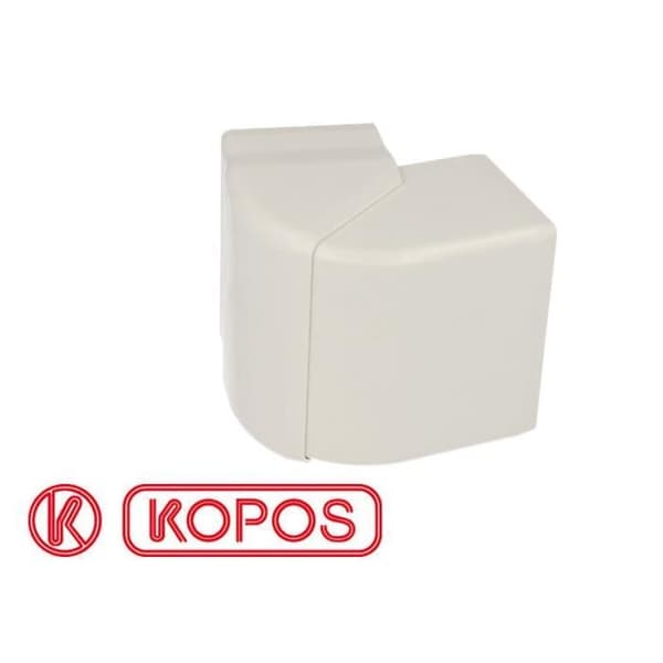 Utvändig vinkel PVC - KOPOS - 60 x 40 mm - Vit - Inomhus - Rektangulär