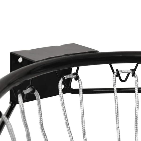 Basketbollring - vidaXL - 39 cm - Stål - Svart - Väggmontering