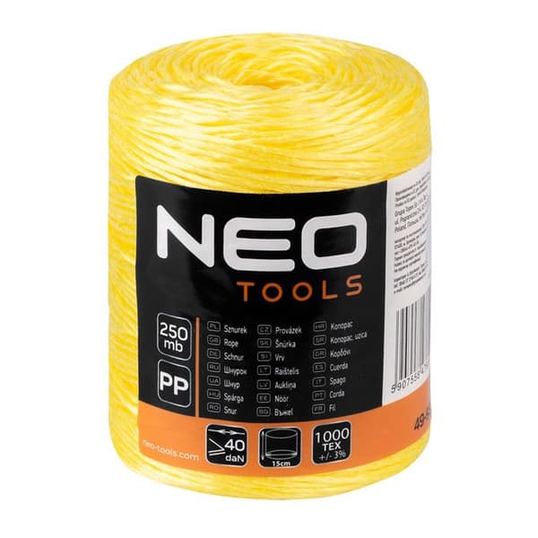 Fil polypropen - NEO TOOLS - 250 m - Hållbar - Lätt - Mångsidig användning