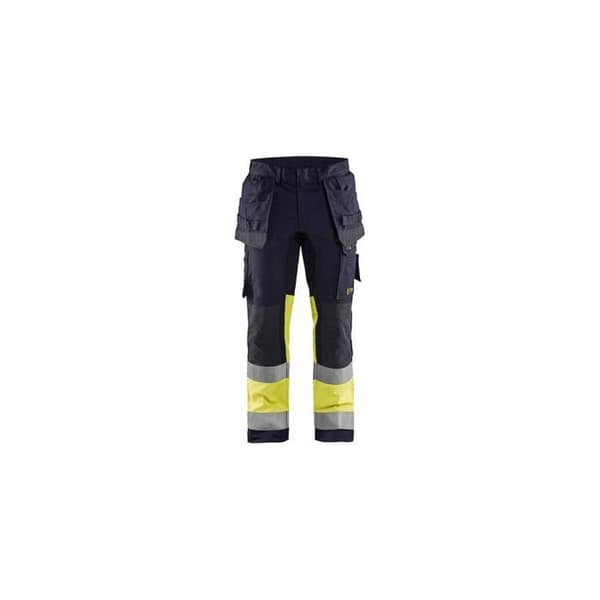 Inherent stretch multi-standard byxor - 8933 Marin/Fluo gul - Blaklader